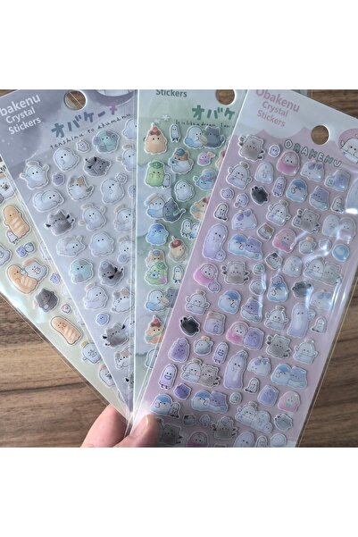 Choice 4 أوراق، 4 قطع، ملصقات أشباح لطيفة من راتنج الإيبوكسي الكريستالي - أنم...