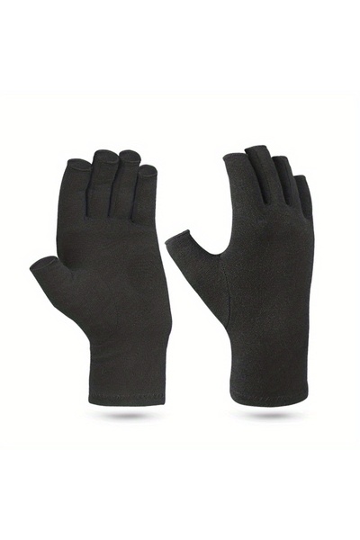 Choice قفازات ضغط سوداء مقاس L لتخفيف آلام المفاصل الناتجة عن التهاب المفاصل، مصنوعة من القطن، تدعم المعصم واليد، مناسبة للرجال والنساء.