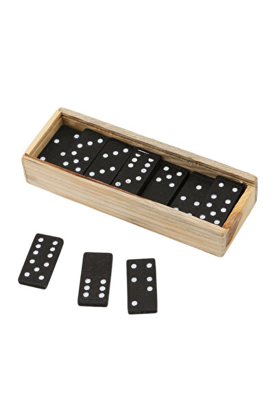 Choice مجموعة دومينو خشبية سوداء مكونة من 28 قطعة، لعبة طاولة دومينو، ألعاب تعليمية للأطفال