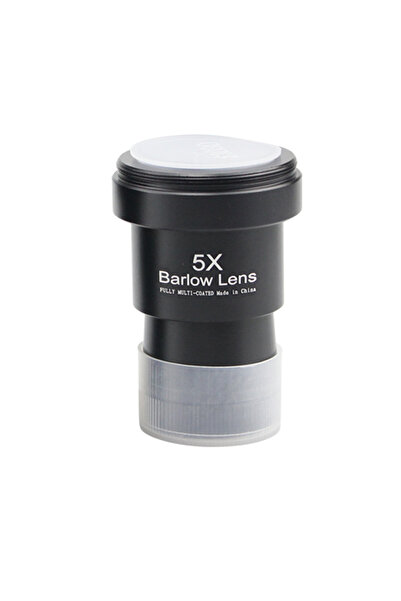 Choice عدسة بارلو تلسكوبية 5X مقاس 1.25 بوصة (2X/3X/5X) - زجاج بصري مطلي بالكامل بالمعدن مع حامل كاميرا M42