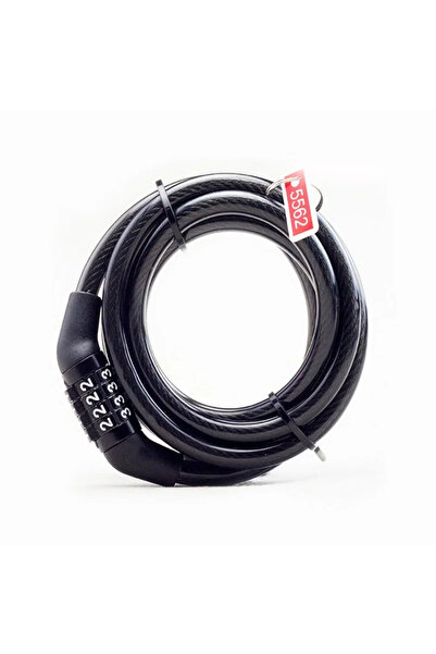 Choice قفل دراجة أسود مضاد للسرقة، مزود برمز مكون من 4 أرقام، مصنوع من كابل من الفولاذ المقاوم للصدأ، قفل أمان للدراجات من Equi