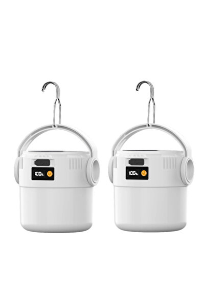 Choice مصباحان يعملان بالطاقة الشمسية بتقنية LED، قابلان لإعادة الشحن عبر منف...