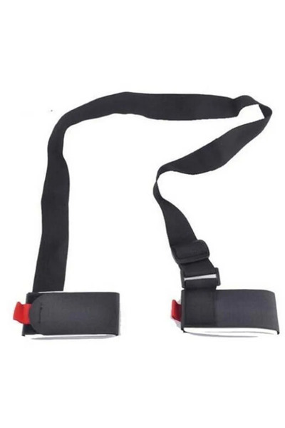 Choice حقيبة تزلج سوداء من النايلون، قطعة واحدة، قابلة للتعديل، لحمل عصا التزلج والكتف واليد، مزودة بأحزمة مقبض وخطاف.