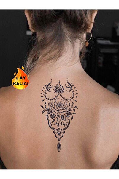 Mecit Tuhafiye 1 AY KALICI ŞAMDAN ÇİÇEK KOL BİLEK SIRT VUCUT GEÇİCİ DÖVME