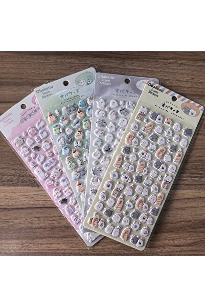 Choice 4 أوراق، 4 قطع، ملصقات ثلاثية الأبعاد أصلية لطيفة على شكل أشباح صغيرة،...