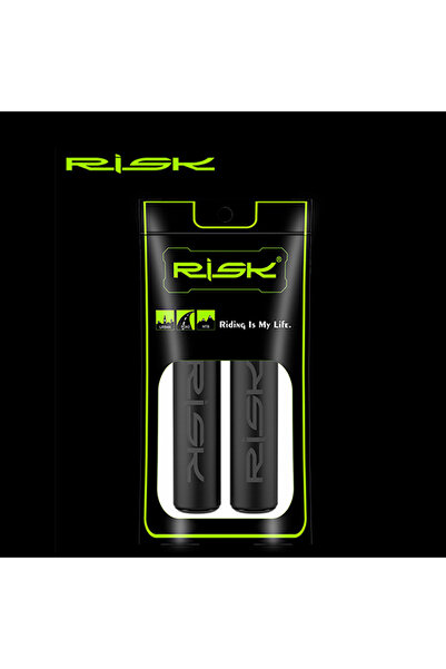 Choice مقابض دراجة هوائية سوداء من ريسك، زوج واحد، مانعة للانزلاق، مناسبة للد...