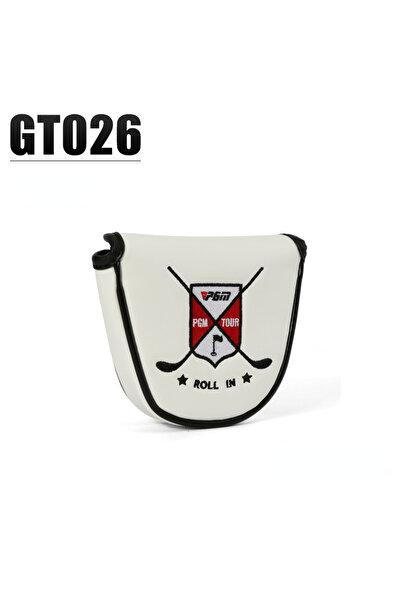 PGM غطاء رأس مضرب غولف أبيض نصف دائري مغناطيسي مضاد للخدش GT02