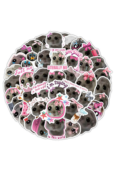 Choice 10/30/60 قطعة ملصقات كرتونية لطيفة بتصميم هامستر حزين، ملصقات زينة لطي...