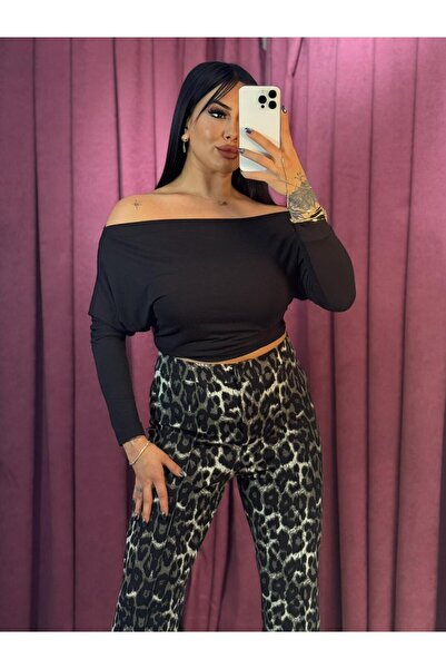 inci bayan giyim Women's Leopard Palazzo Pants