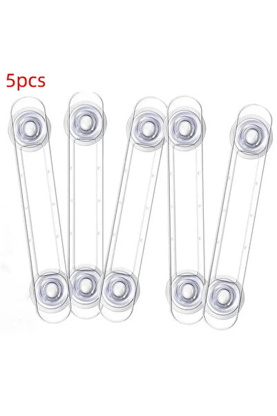 Choice قفل أمان شفاف مضاد للفتح، 5 قطع، 3/5 قطع، حزام ناعم شفاف، متعدد الوظائ...