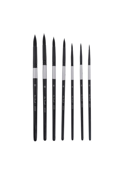 Choice 7 Pcs Premium Black Swan Brush Kit for Drawing, Watercolor Techniques,...