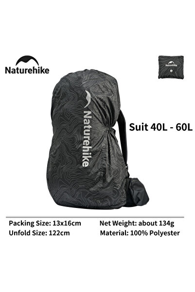 Naturehike L Camping Backpack Rainproof Cover Ultralight Waterproof Night Reflection 30-60L Bag Dus.