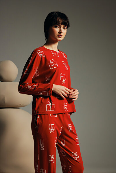 Hays Kadın Pamuklu Uzun Kollu Pijama Üstü