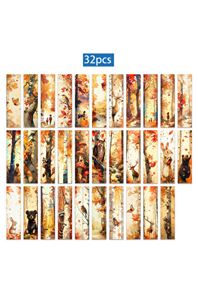 Choice مجموعة فواصل كتب متنوعة الألوان (32 قطعة)، إصدار خريفي محدود، مناسبة ل...