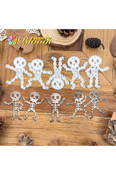 Choice قوالب تقطيع معدنية أصلية وجميلة لهياكل عظمية راقصة للهالوين، مثالية لتزيين سجلات القصاصات والنقش.