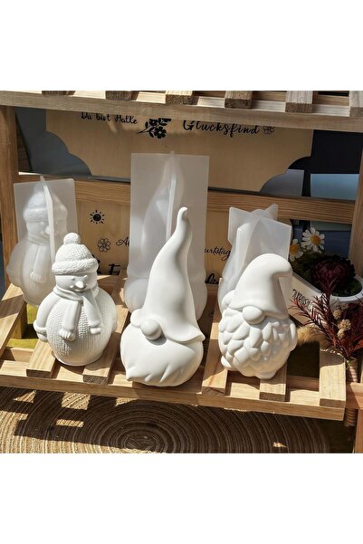 Choice 3 قوالب سيليكون راتنجية - قوالب سيليكون لصنع بابا نويل ورجل الثلج، وقوالب شموع، وغيرها...