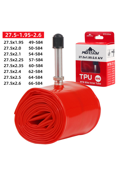 Choice أنبوب داخلي للدراجات من مادة TPU من MOTSUV مقاس 27.5 بوصة، مناسب للدرا...