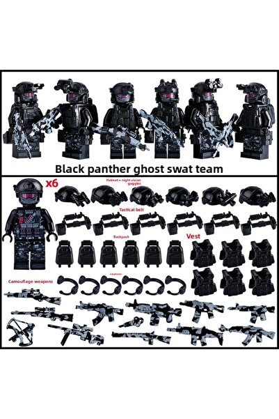 Choice4 Wood Military special forces special police ghost command figures, po...