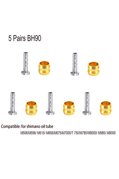 Choice 5 أزواج من إبرة زيت دراجة جبلية BH90 رأس زيتون الفرامل لـ SHIMANO DEOR...