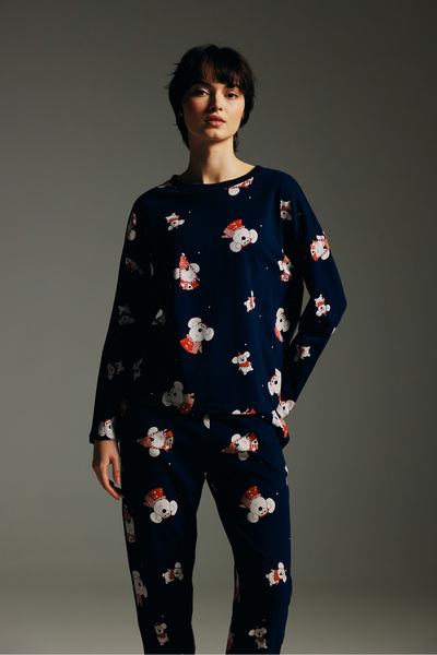 Hays Kadın Pamuklu Uzun Kollu Pijama Üstü