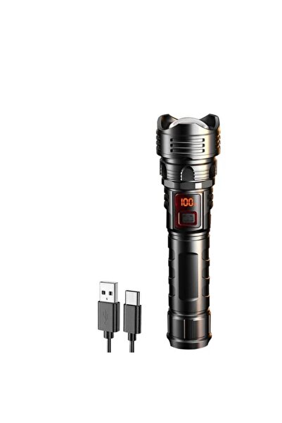 Choice مصباح يدوي قوي بتقنية LED S008، ضوء تكتيكي فائق السطوع، مصباح طوارئ، مصباح تكبير بعيد المدى F