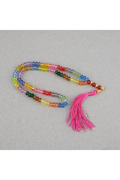 LapisDo Kristal Çok Renkli 99luk Tekerlek Kesim 8x5mm Namaz Tesbihi -Bonibon