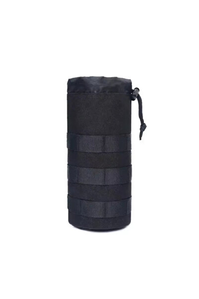 Choice حقيبة زجاجة ماء تكتيكية سوداء بنظام مولي، حاملة للزجاجات، مناسبة للسفر...