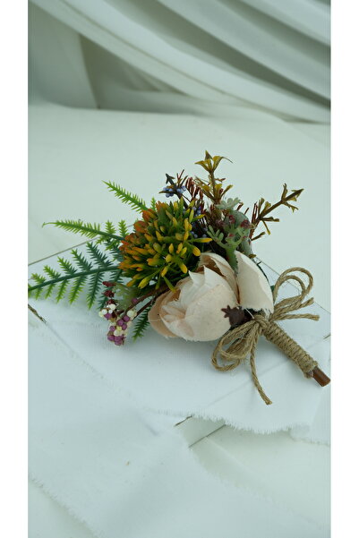 Buketlife زهرة الزرقاء الخضراء للعريس