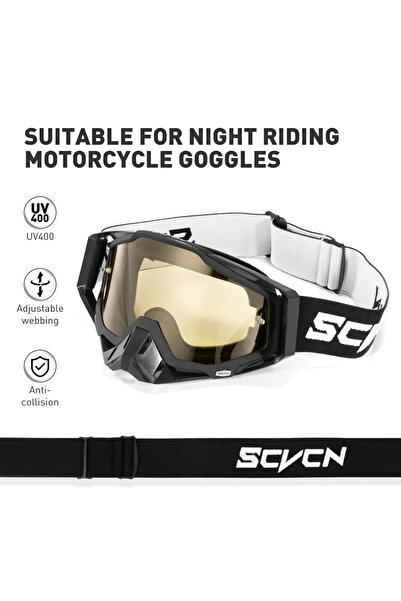 Choice نظارات DZ-S1513-B-06 Scvcn للدراجات النارية، مضادة للضباب، مناسبة للتزلج على الجليد والتزلج على الجليد، للرجال والنساء، نظارات موتوكروس