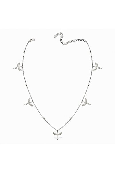neslyaccessories Mikail Meleği Silver Choker Kolye