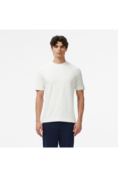 Lacoste Erkek Oversize Fit Bisiklet Yaka Beyaz T-Shirt