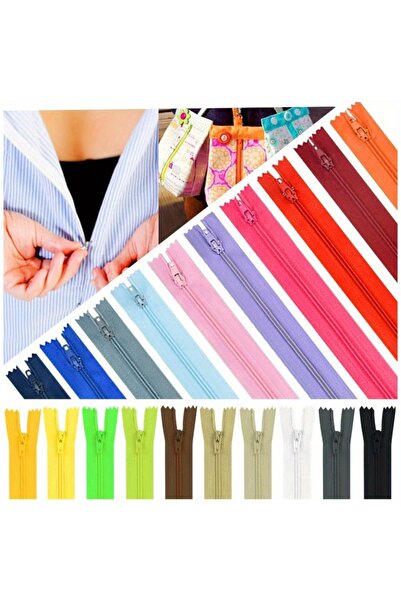 Choice 100 pcs Color random 100 Pcs 20cm Nylon Coil Zippers Bulk Sewing Zippers Closed End Zip Fasteners fo