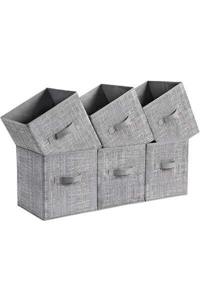 Arabest صندوق تخزين من قطعتين، سلة تخزين قماشية، منظم خزانة قابل للطي، بمقبضي...