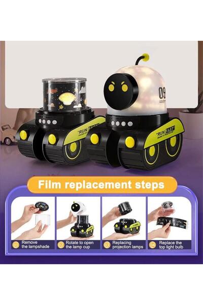 GOLD BE Robot Projeksiyon Gece Lambası – Masal Gibi Işıklandırma