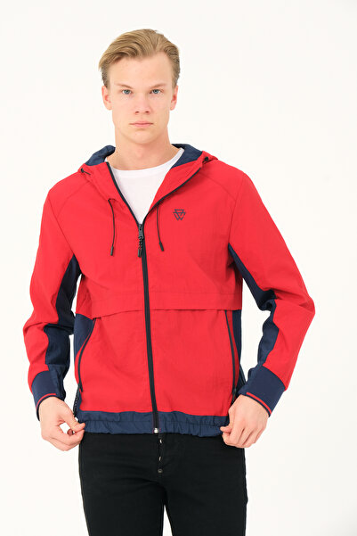 PIQUE Men's coat men's two-tone Hooded raincoat