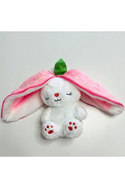 Choice دمية أرنب وردية لطيفة تتنفس مع موسيقى وأضواء متحركة، طولها 30 سم، مصنو...