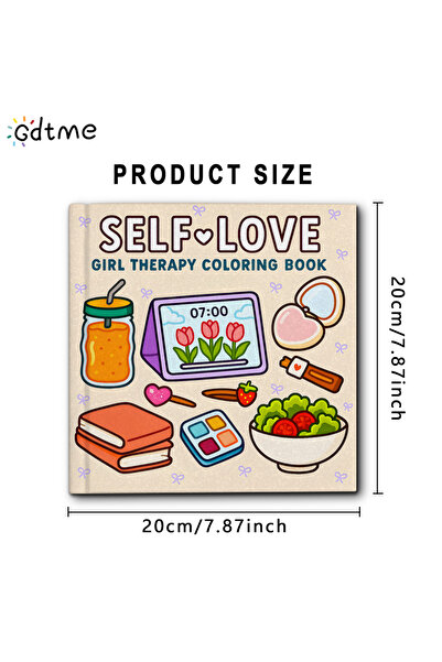 Choice كتاب تلوين "حب الذات" بحجم 20×20 سم، 24 صفحة، مشاهد علاجية، تلوين سهل،...