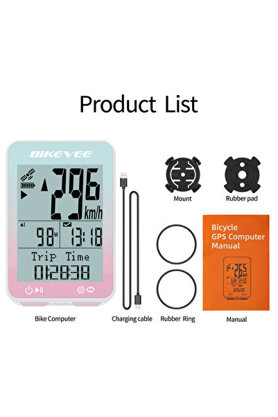 Choice كمبيوتر الدراجة اللاسلكي الملون BKV-3109-A مزود بنظام تحديد المواقع ال...