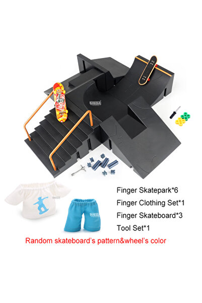 Choice1 ألعاب أصابع 6 في 1، ديجيت ديكس، حديقة تزلج للأصابع مع لوح تزلج ومنحدر...