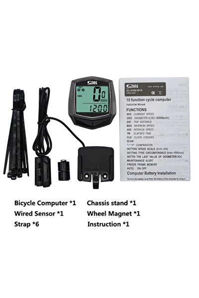 Choice شاشة كمبيوتر دراجة رقمية LCD واحدة أو قطعتين، عداد مسافة وسرعة للدراجة، ساعة توقيت سلكية