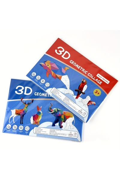 Choice1 نوعان من الملصقات المصنوعة يدويًا على شكل حيوانات، 6 صور مجمعة هندسية...