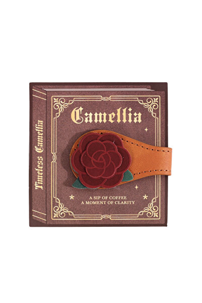 Choice فاصل كتب مغناطيسي بتصميم زهور عتيق من الكاميليا، قطعة واحدة، مع شرابة ...