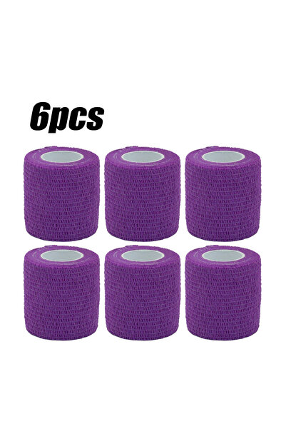 Choice ضمادة رياضية مرنة ذاتية اللصق، لون بنفسجي، 5 سم × 4.6 م، 6 قطع، 1/6/10...