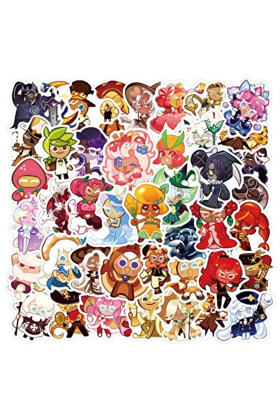 Choice QT-08 ٥٥ قطعة ملصقات جرافيتي كرتونية مستوحاة من لعبة كوكيز رن كينغدوم، لتزيين الحقائب وأجهزة الكمبيوتر المحمولة والآلات الموسيقية