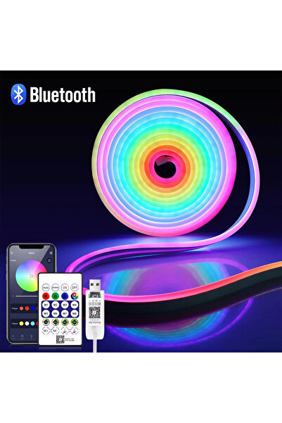 Choice شريط إضاءة نيون LED RGBIC بطول 10 أمتار، مزود بتقنية بلوتوث وتطبيق WS2...
