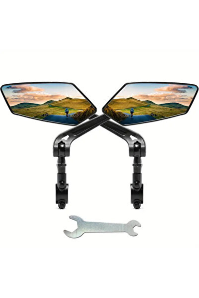 Choice black New mirror seat heightened bike mirrors 360 degree rotation moto...