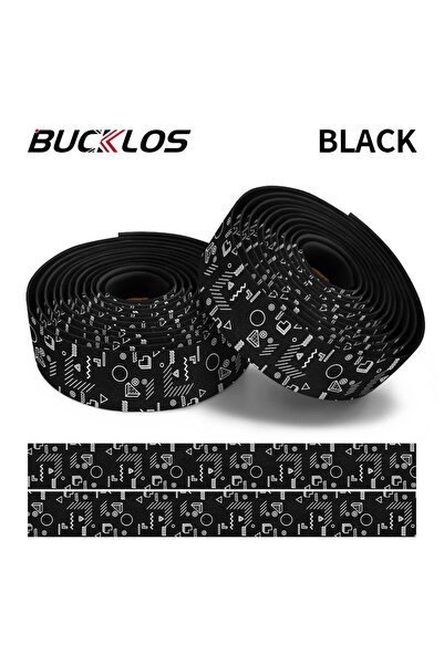 BUCKLOS GEOMETRY-BLACK Bar Tape Gravel Road Bike Handlebar Wrapper Comfortabl...