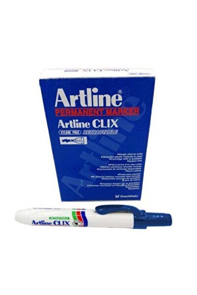 artline 12-Piece Permanent Marker Set Blue/White EK-93BL