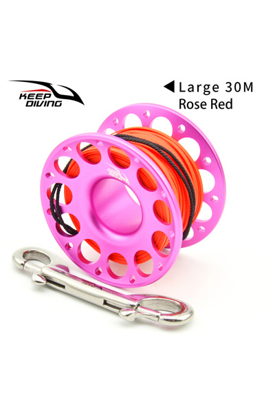 Choice4 بكرة صيد غوص من سبائك الألومنيوم، طولها 30 مترًا، قطعة واحدة، بطول 15...