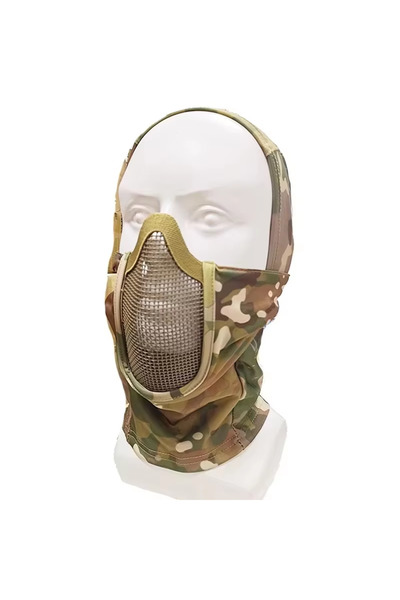 Choice QT-133MA-GC Tactical Steel Mesh Mask Half Face Balaclava, Hunting Mask Headdress, Outdoor Shooting S